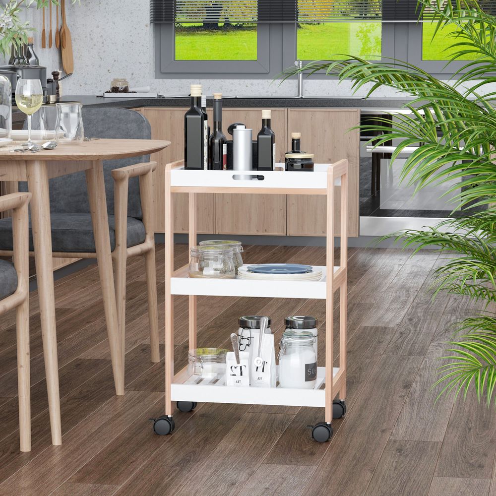 Kitchen Trolley, Bamboo/MDF board, 74.5H cm