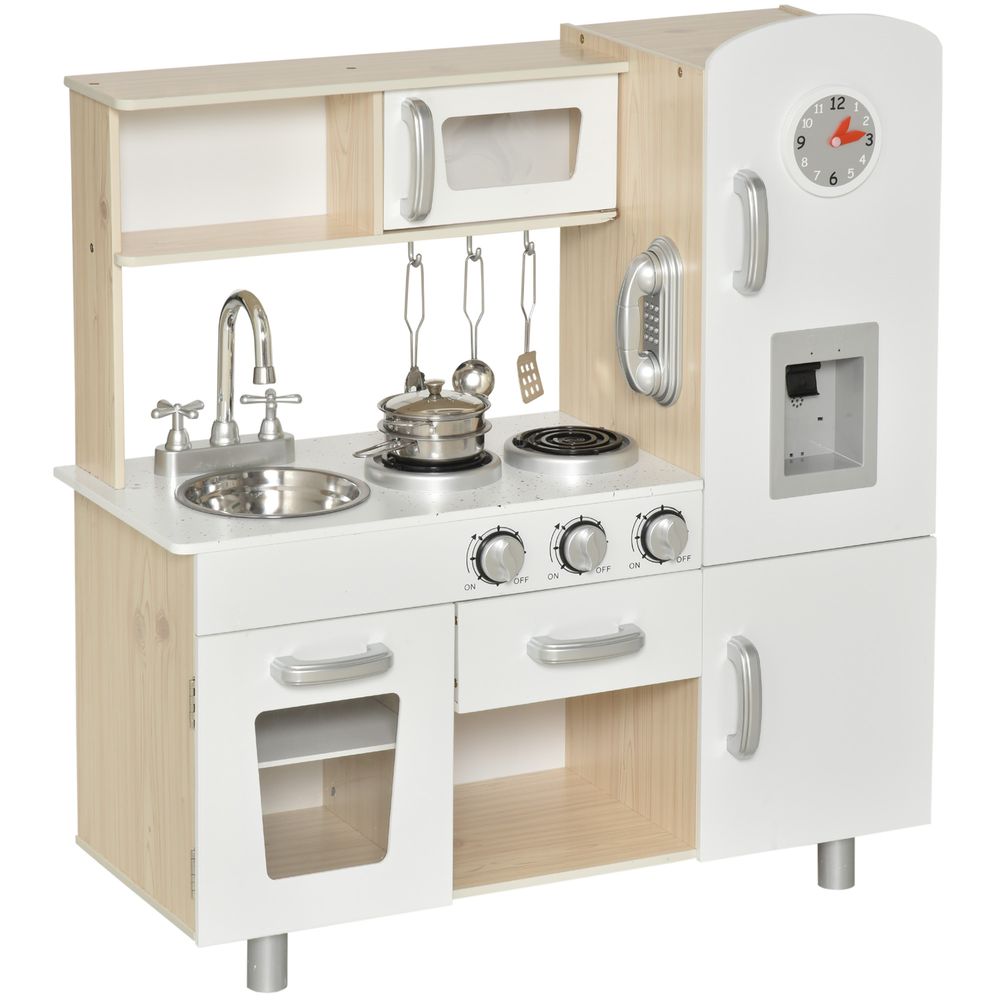 Luxury Kitchen Playset with Accessories Pretend Cooking Set White