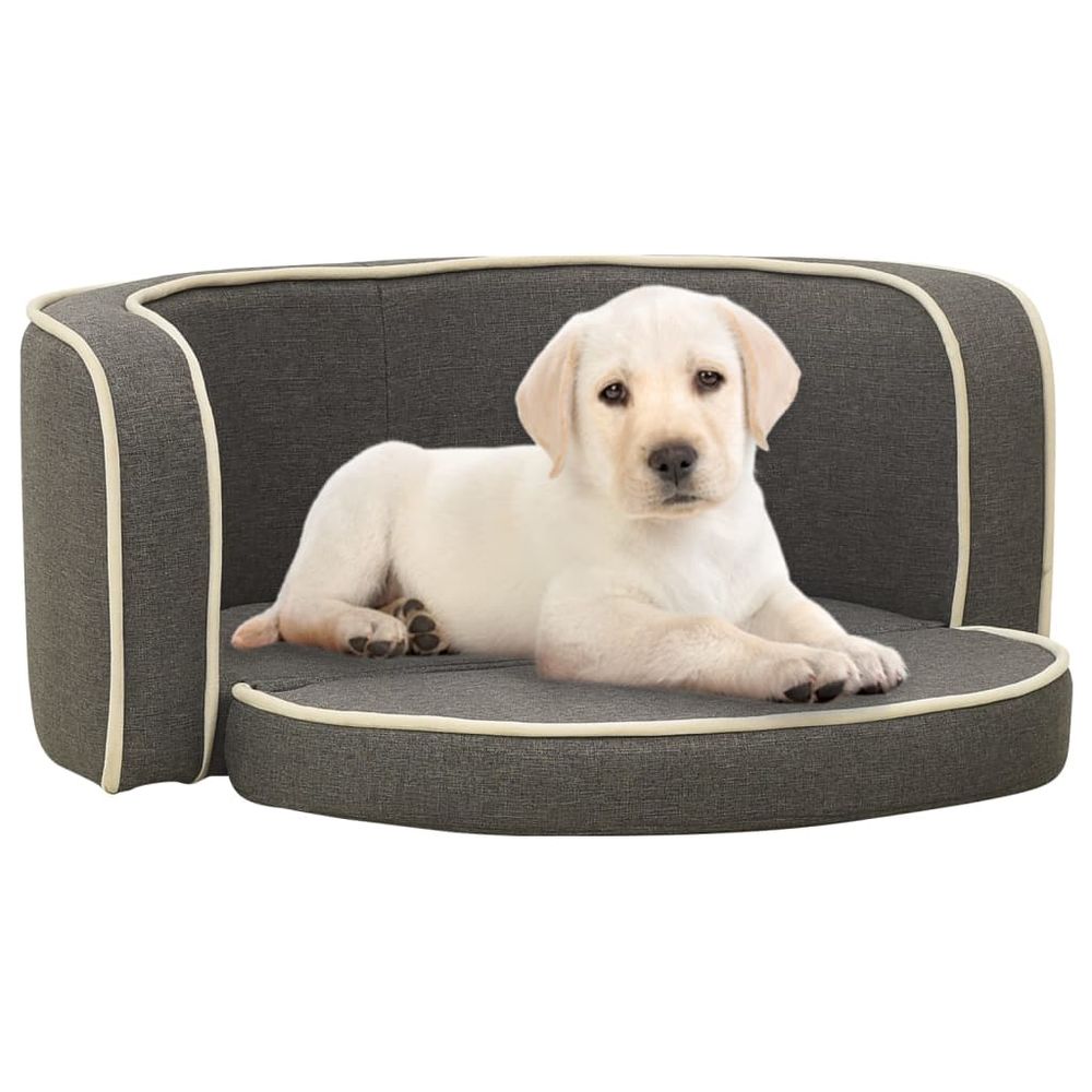 Foldable Dog Sofa 76x71x30 cm Linen Washable Cushion