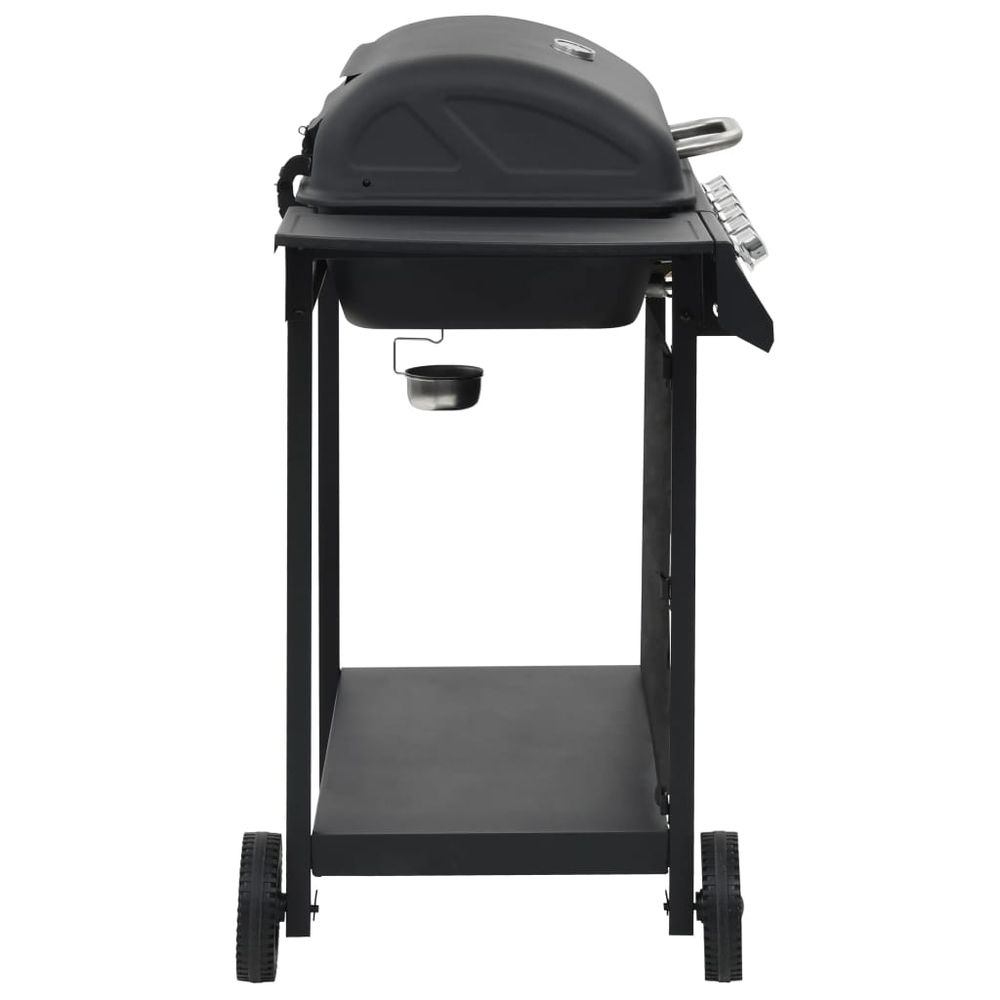 Gas BBQ Grill with 6 Cooking Zones Steel Black