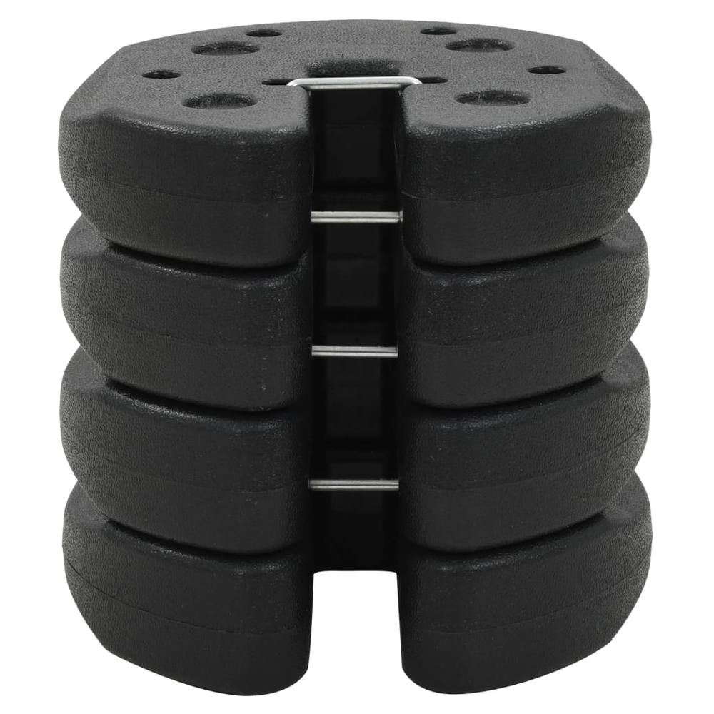 vidaXL Gazebo Weight Plates 4 pcs Black 220x50 mm Concrete