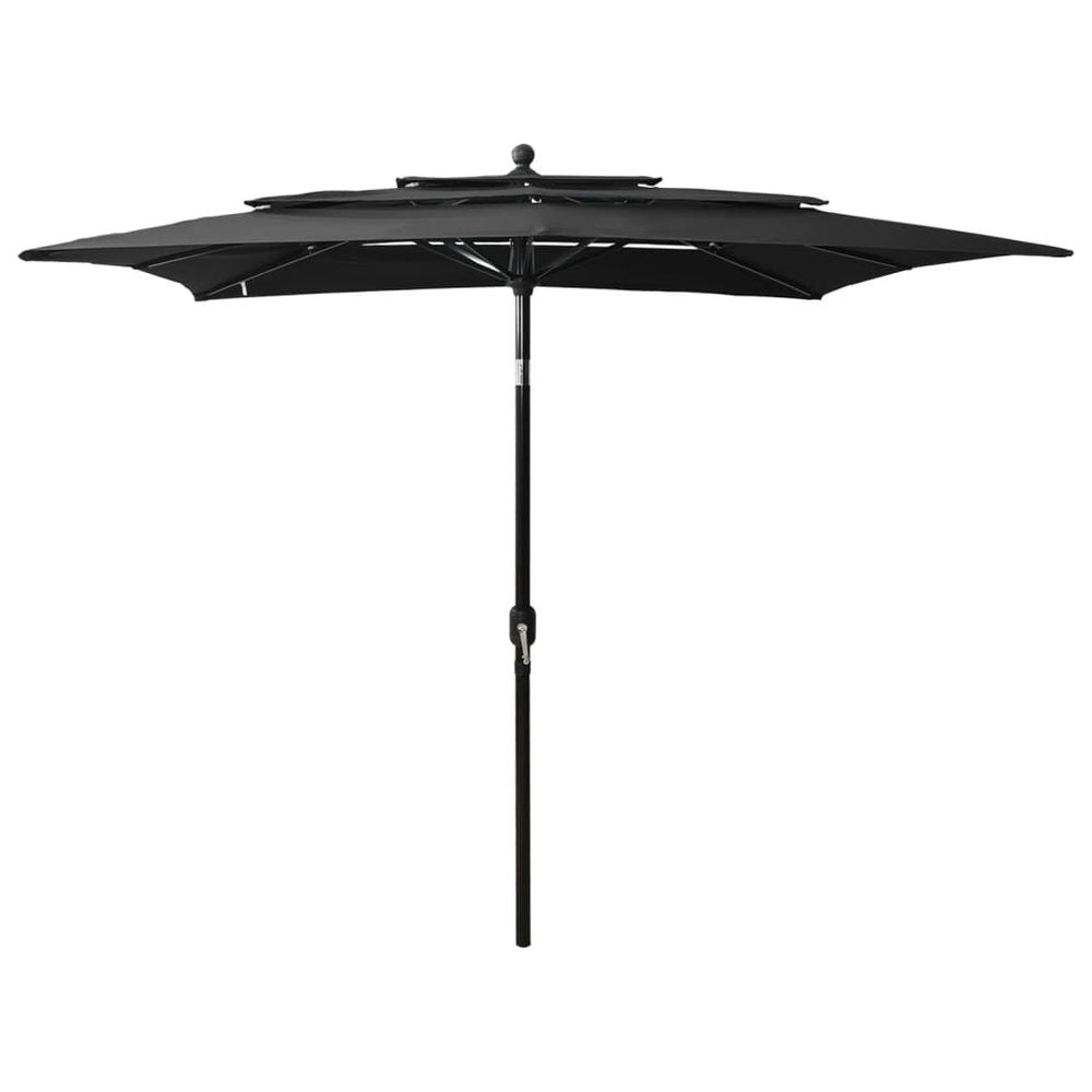 vidaXL 3-Tier Parasol with Aluminium Pole Sand 2.5x2.5 m