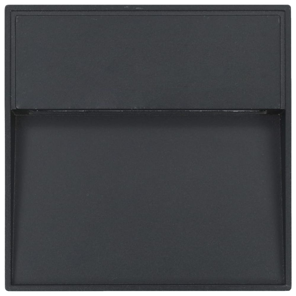 Outdoor LED Wall Lights 2 pcs 3 W Black Square