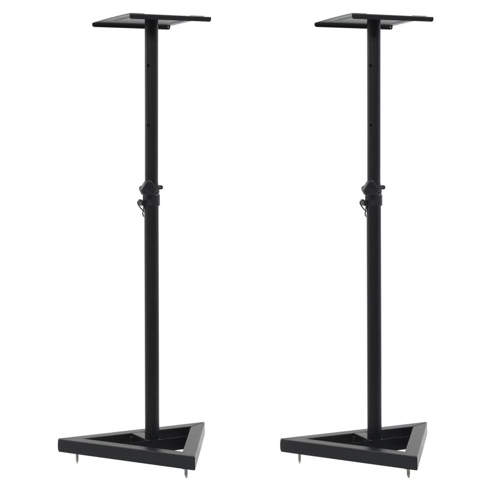 Studio Monitor Speaker Stands 2 pcs Black Steel