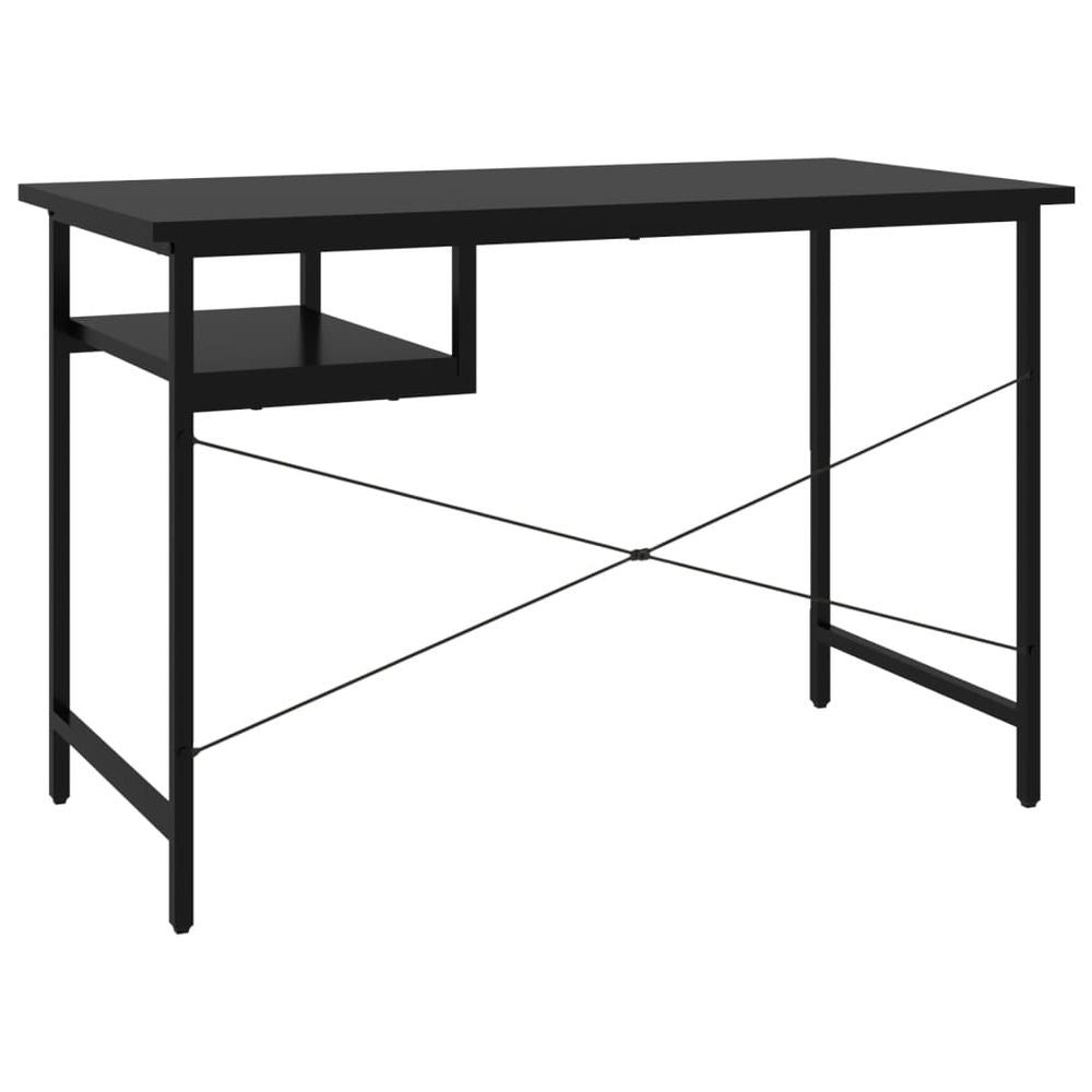 Computer Desk Black and White 105x55x72 cm MDF and Metal