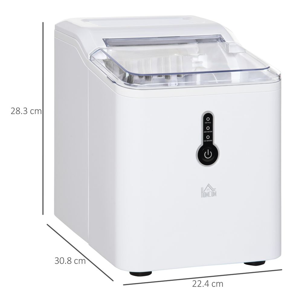 12kg Ice Maker Machine Counter Top Home Drink Equipment w/ Basket White