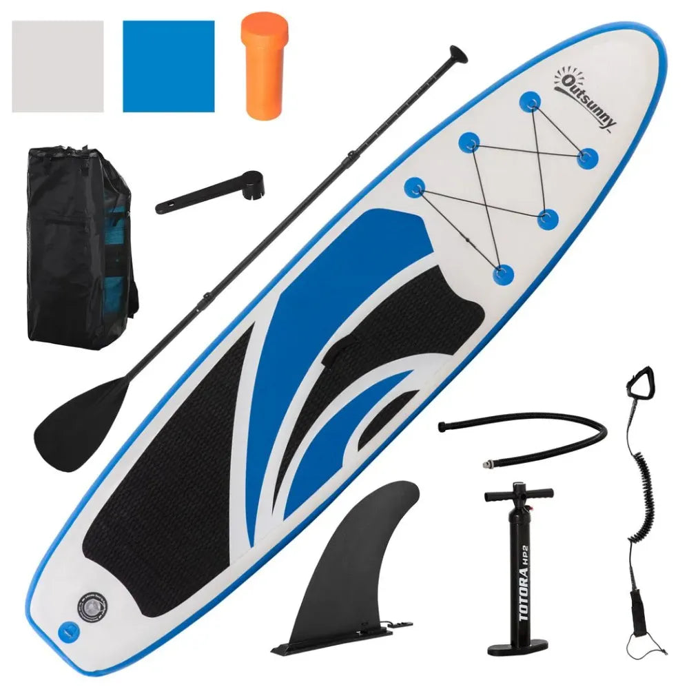 10ft Inflatable Paddle Stand Up Board, Adjustable Paddle Non-Slip Deck Board