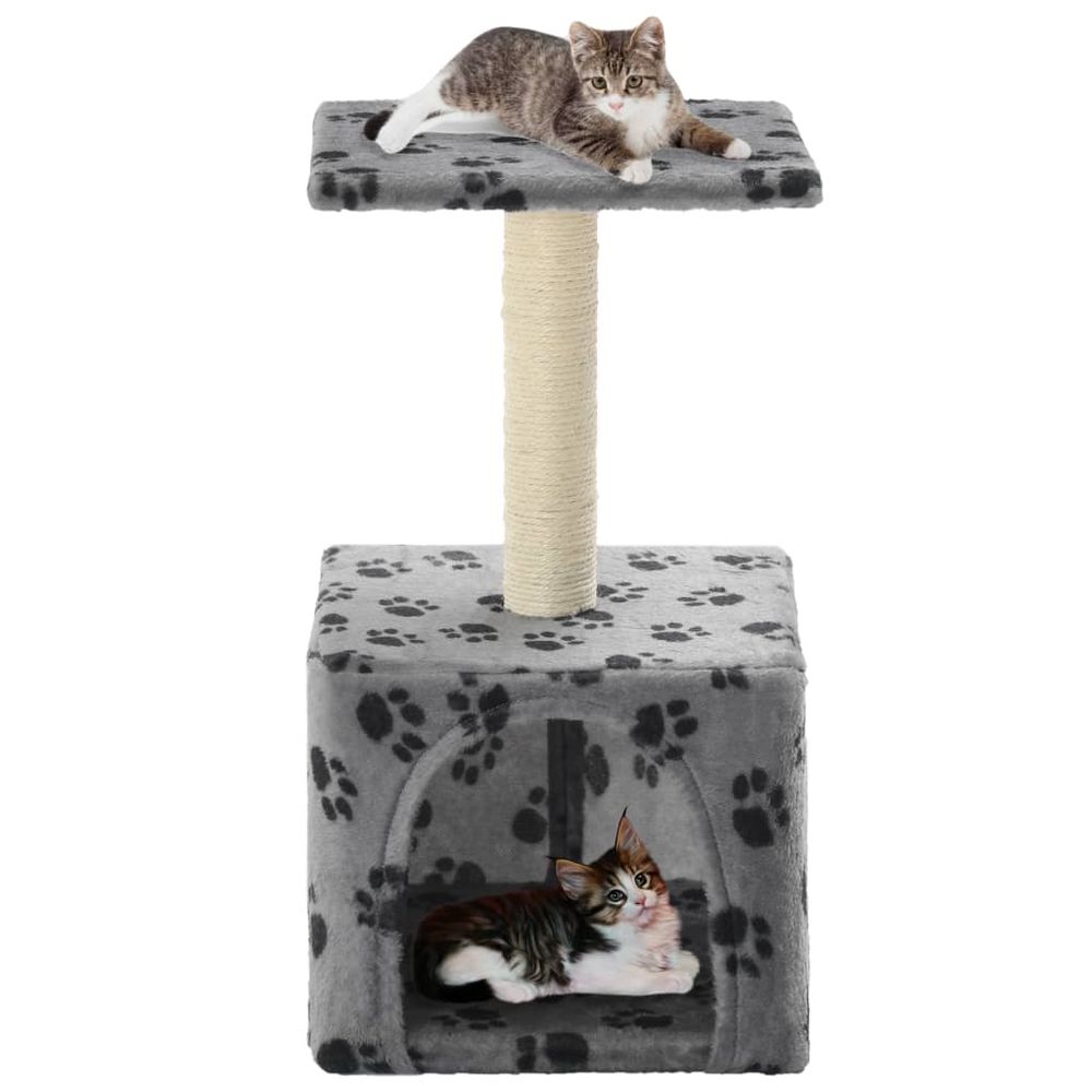 vidaXL Cat Tree with Sisal Scratching Post 55 cm Grey